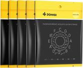 Cordas de guitarra Donner Acoustic, pacote com 5 cordas de fósforo leves (11-50)
