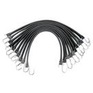 Cordas elásticas ROBLOCK 15", borracha EPDM elástica, pacote com 10