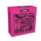 Cordas para Guitarra Elétrica Ernie Ball Super Slinky 9-42 - Pacote com 4 Cordas para Guitarra Elétrica Ernie Ball Super Slinky 9-42 - Pacote com 4