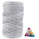 Cordón de Macramé de Algodón FLIPPED 5mm x 100m Gris Claro