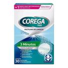 Corega tabs limpeza rápida 3 minutos - 30 pastilhas
