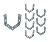 Corner Brace QCAA Triple Bracket Durable Steel, pacote com 8