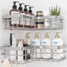 Corner Shower Caddy Sakugi, pacote com 2, aço inoxidável e 8 ganchos
