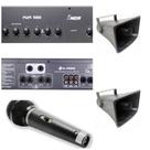 Corneta Balde Fibrasom G 085 Par + Amplificador+Gongo+ MiC