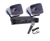 Corneta Balde Fibrasom G 086 Par + Amplificador BT + Mic