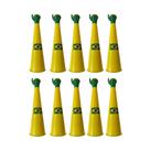 Corneta Cone do Brail Copa do Mundo verde e amarela Kit:10