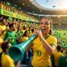 Corneta Cornetinha Vuvuzela 60cm Brasil Copa Do Mundo 2026