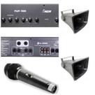 Corneta Fibrasom G086 4 pçs + Amplificador PWM1000+microfone