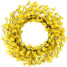 Coroa Bibelot Forsythia Spring 66 cm com flores de EVA amarelas