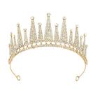 Coroa de casamento em ouro barroco e diamante branco para noivas