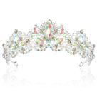 Coroa de cristal de prata Tiara Exacoo para mulheres e meninas