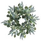 Coroa de eucalipto verde artificial VioletEverGarden 38 cm