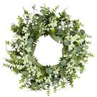 Coroa de flores artificial Vlorart Eucalyptus Leaf 50cm com frutas grandes