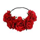 Coroa de Flores Bandana Tvoip Rose Floral para Casamento e Festivais