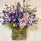 Coroa de flores com arranjo floral artificial VESLY Purple Wildflower