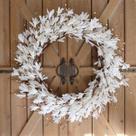 Coroa de flores de forsítia artificial Bibelot 50 cm para decoração de casa