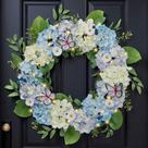 Coroa de flores dobrável Valery Madelyn, primavera e verão, 60 cm com luz