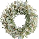 Coroa de flores egolot 60 cm, verão, primavera, flores de marfim, orelhas de cordeiro
