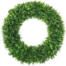 Coroa de flores LZNPA Boxwood 56cm para Front Door Spring Farmhouse