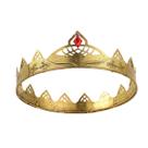 Coroa de liga de ouro com strass vermelho para ocasiões reais