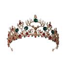 Coroa De Natal Unissex Com Strass, Acessório De Cabelo Elegante Em Metal Para Presente De Festa