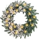 Coroa de Natal WANNA-CUL pré-iluminada 76 cm com 50 luzes LED