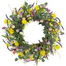 Coroa de primavera LLZLL de 22 polegadas, eucalipto artificial, lavanda, margarida Coroa de primavera LLZLL de 22 polegadas, eucalipto artificial, lavanda, margarida