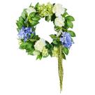 Coroa de primavera VEVOR, peônias artificiais de hortênsia, 60 cm, azul