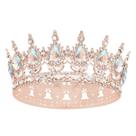 Coroa de princesa em ouro rosa Tiara YoulDianzi para mulheres e meninas