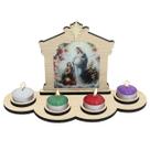 Coroa do Advento MDF com Velas Rechô