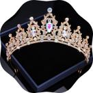 Coroa e tiaras Kamirola Queen para mulheres e meninas douradas