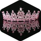 Coroa e tiaras Kamirola Queen para mulheres e meninas rosa