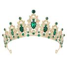 Coroa e tiaras SWEETV Green Queen para mulheres e meninas