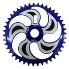 Coroa Engrenagem Para Pedivela Monobloco 43 dentes Azul Hélice Para Bike