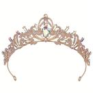 Coroa noiva dourada pedras orográficas debutante daminhas 15 anos