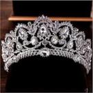 Coroa para miss, debutantes e noivas, cor prata, tamanho grande