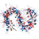 Coroa patriótica Garland Bibelot 1,8 m, decoração de 4 de julho