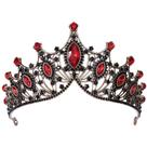Coroa preto com vermelho grande debutantes cosplay Coroa preto com vermelho grande debutantes cosplay