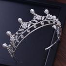 Coroa Princesa Debutante Cabelo Noiva Strass Prata Perola Coroa Princesa Debutante Cabelo Noiva Strass Prata Perola