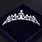 Coroa Tiara Cabelo Noiva Prata Princesa Zirconia E Strass
