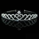 Coroa Tiara Dama Daminha Strass prata pequena infantil Coroa Tiara Dama Daminha Strass prata pequena infantil