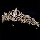 Coroa, tiara noivas de debutantes cor dourada tamanho médio Coroa, tiara noivas de debutantes cor dourada tamanho médio