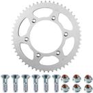 Coroa transmissão CRF150 CRF230 CRF250 CRF450 NXR125 NXR150 NXR160 Bros XRE190 53 dentes competição com prisioneiros