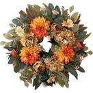 Coroa WANNA-CUL Spring Fall 61 cm com hortênsia, peônia e dália