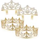 Coroas de formatura King and Queen Henoyso para homens e mulheres (4 unidades)
