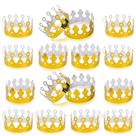 Coroas de Papel Douradas ArtCreativity - Pacote com 24 Unidades para Crianças