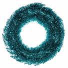 Corona Artificial Vickerman 30 cm Azul de Orillo de PVC sin Luces con 260 Puntas