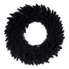Corona Artificial Vickerman de Abeto Negro Nevado de 24 Pulgadas sin Iluminación