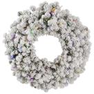 Corona de Navidad Vickerman Abeto Kodiak Escarchado 30 cm con LED
