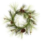 Corona de Navidad Vickerman Larkspur Pine 30 cm sin luces para interior